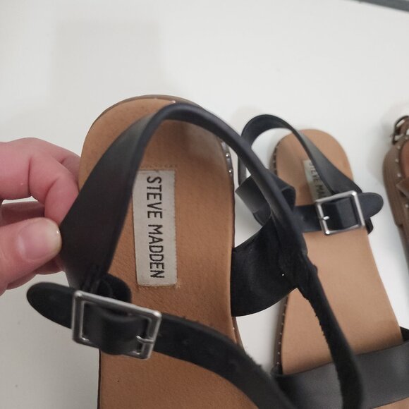 Steve Madden Women's Tesa Slingback Black Sandal Bundle Women's Size 8.5 - Picture 9 of 16